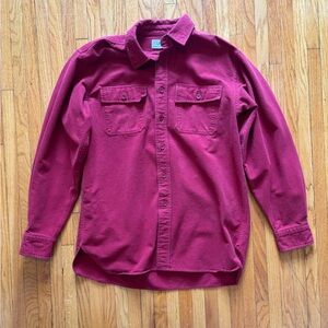 L.L. Bean Red Button-Up Shirt